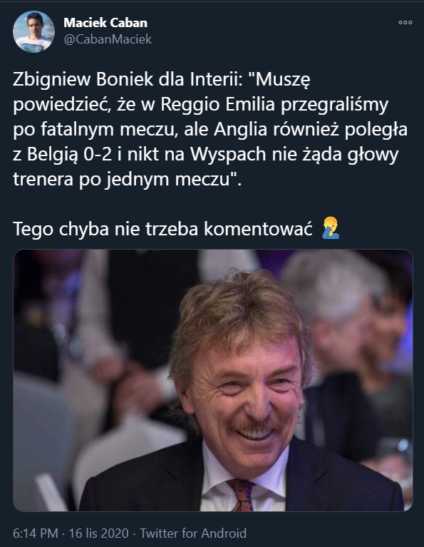 ABSURDALNA wypowiedź Bońka po meczu Polski! xD